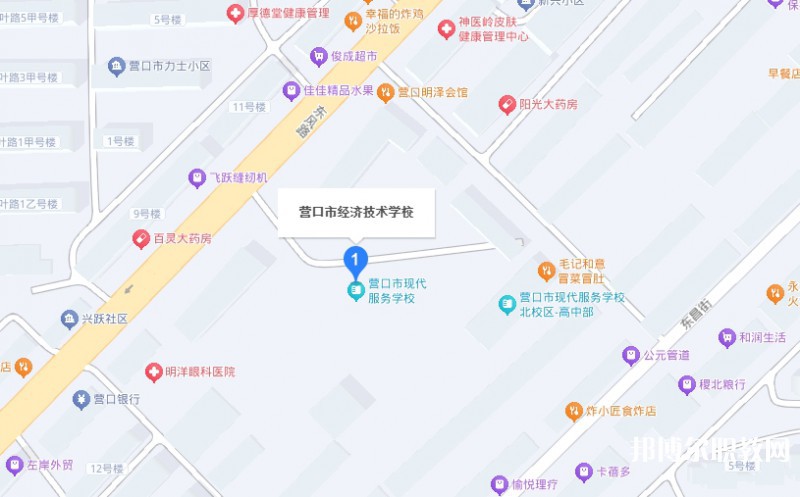 營口市經濟技術學校地址，乘車路線